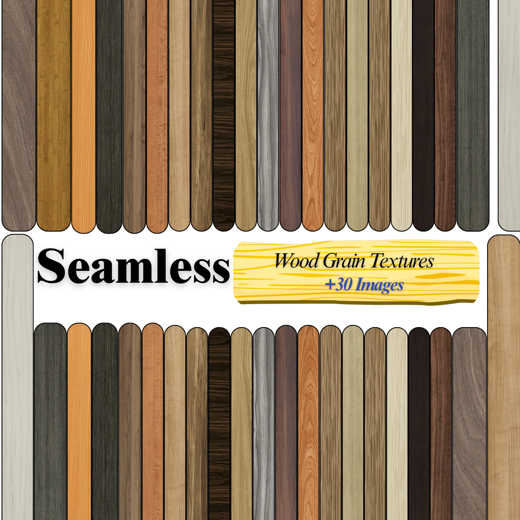 Seamless Wood Grain Textures Pack | Premium Digital Wood Backgrounds, Light & Dark High-Res Tiling Texture for 3D Rendering, Crafts