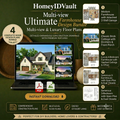 House Plans Bundle — Modern Farmhouse, Craftsman & Luxury Layouts | Digital Download PDF & PNG