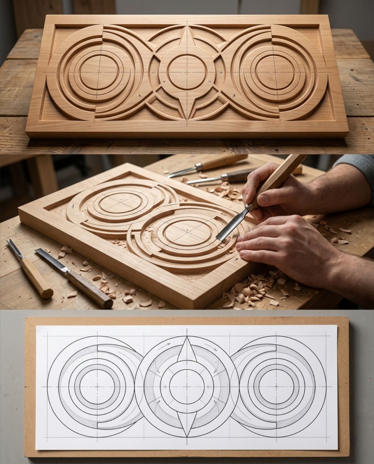 Premium 3D Wood Carving STL Files for CNC - Relief Floral Panels & Furniture Decor Digital Pack
