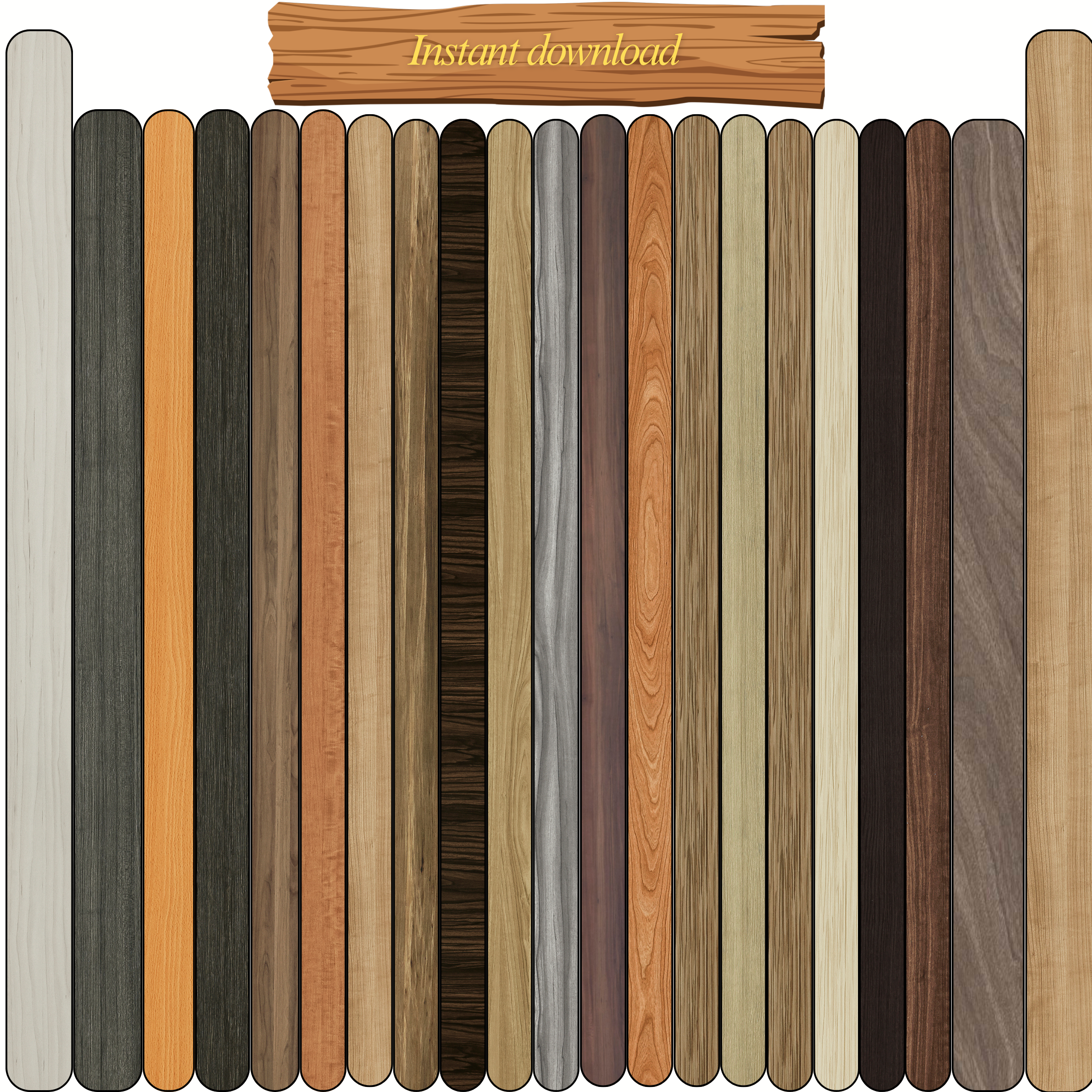 Wood Texture Sample Pack — 5 Seamless High-Res Textures | Digital Download